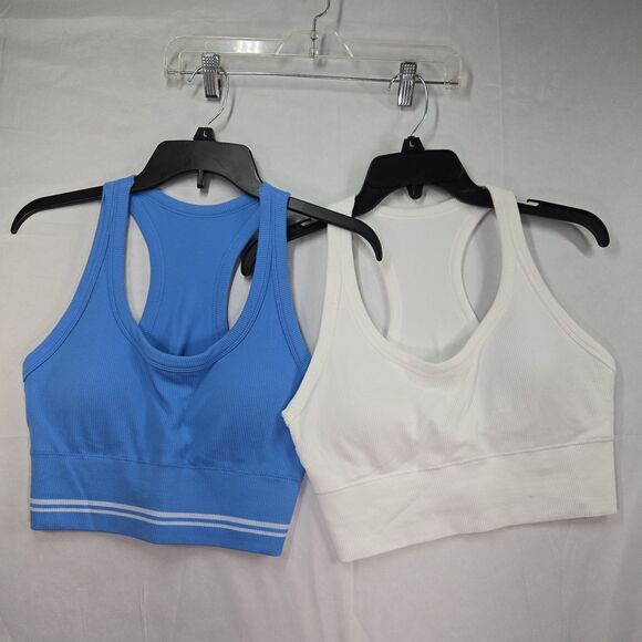 Danskin Sports Bras Comfortable Soft Pullover Lightly Padded Set of 2 Large - Picture 1 of 11